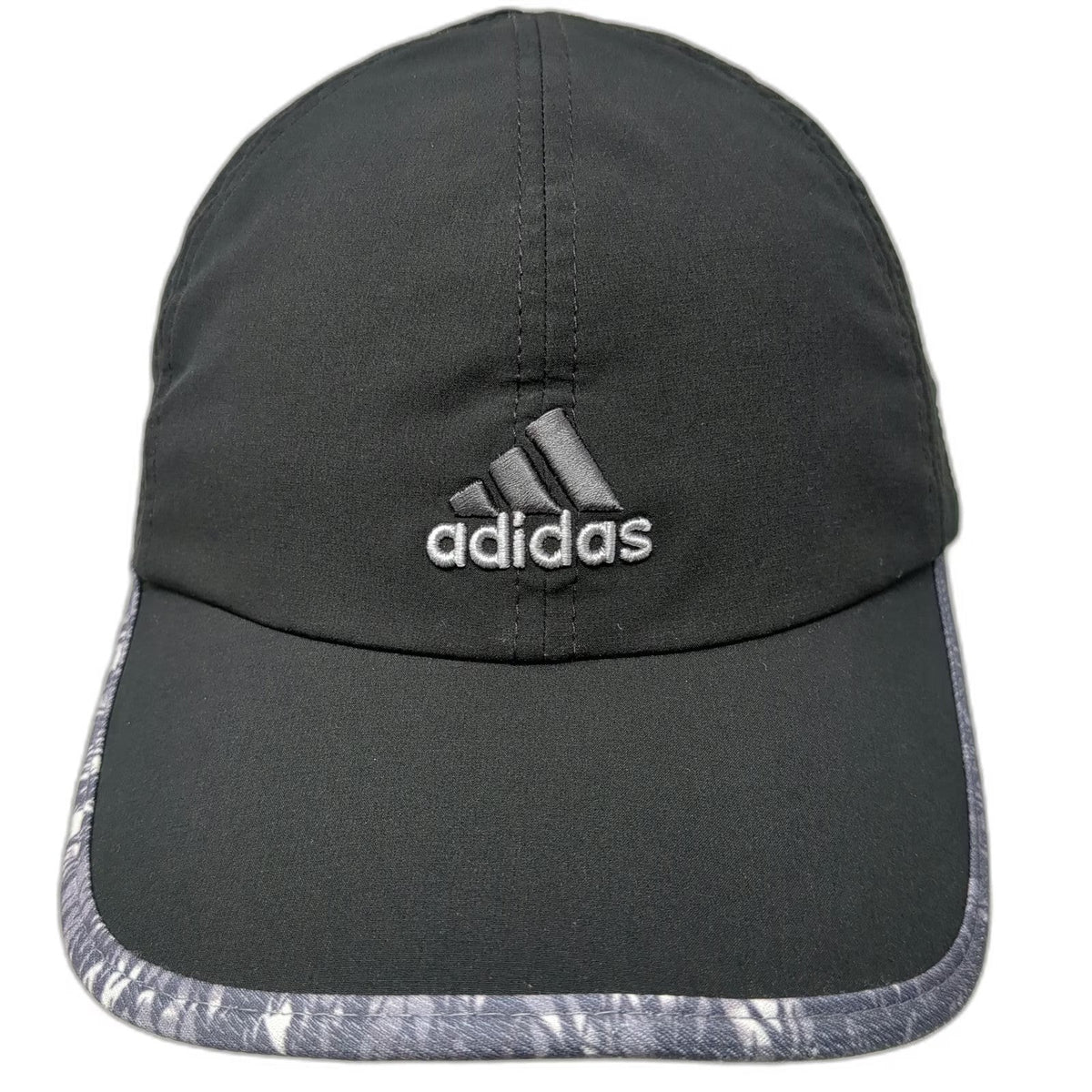 Adidas Baseball Cap Black OSFM Performance ClimaCool Graphic Brim Strapback Hat
