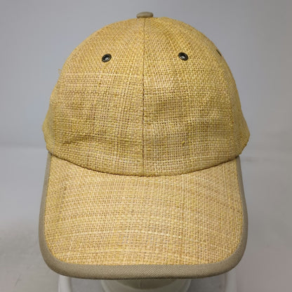 Dorfman Pacific Co Baseball Cap Yellow One Size Straw Textured Strapback Hat