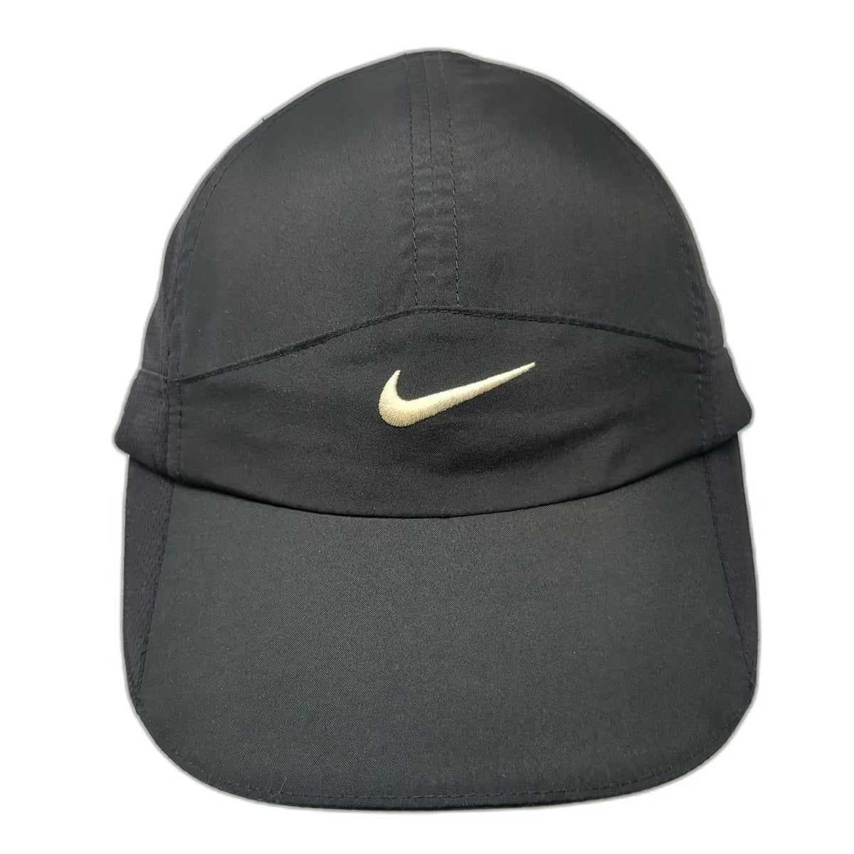 Nike Baseball Cap Black One Size Dri-FIT Mesh Running Performance Strapback Hat