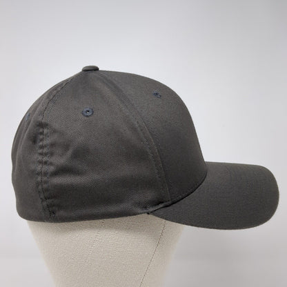 Lopez Trucking St. Anthony ID Fitted Hat Gray S/M Flexfit Embroidered