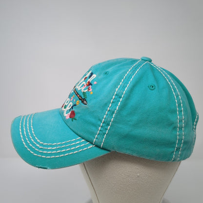 Wild & Free Strapback Baseball Cap Blue One Size Adjustable Embroidered KB ETHOS