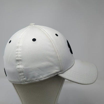 Black Clover Baseball Cap White XL Live Lucky Fitted Clover Embroidered Golf Hat