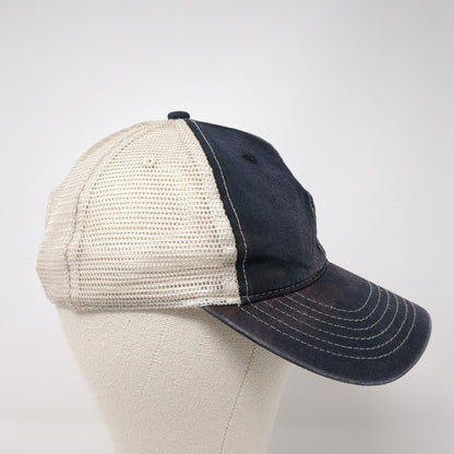 43 Snapback Trucker Hat Blue OS Adjustable Embroidered Mesh Back Comfort Colors