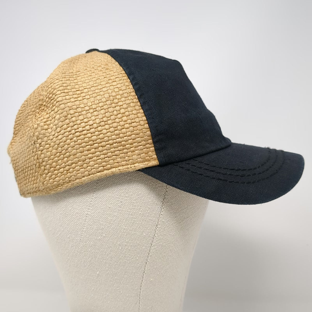 Roxy 5 Panel Black Beige Pink Green Hat One Size Straw Woven Floral Strapback