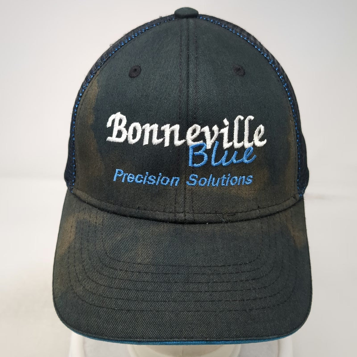 Port Authority Trucker Hat Black Blue One Size Topcon Bonneville Mesh Snapback