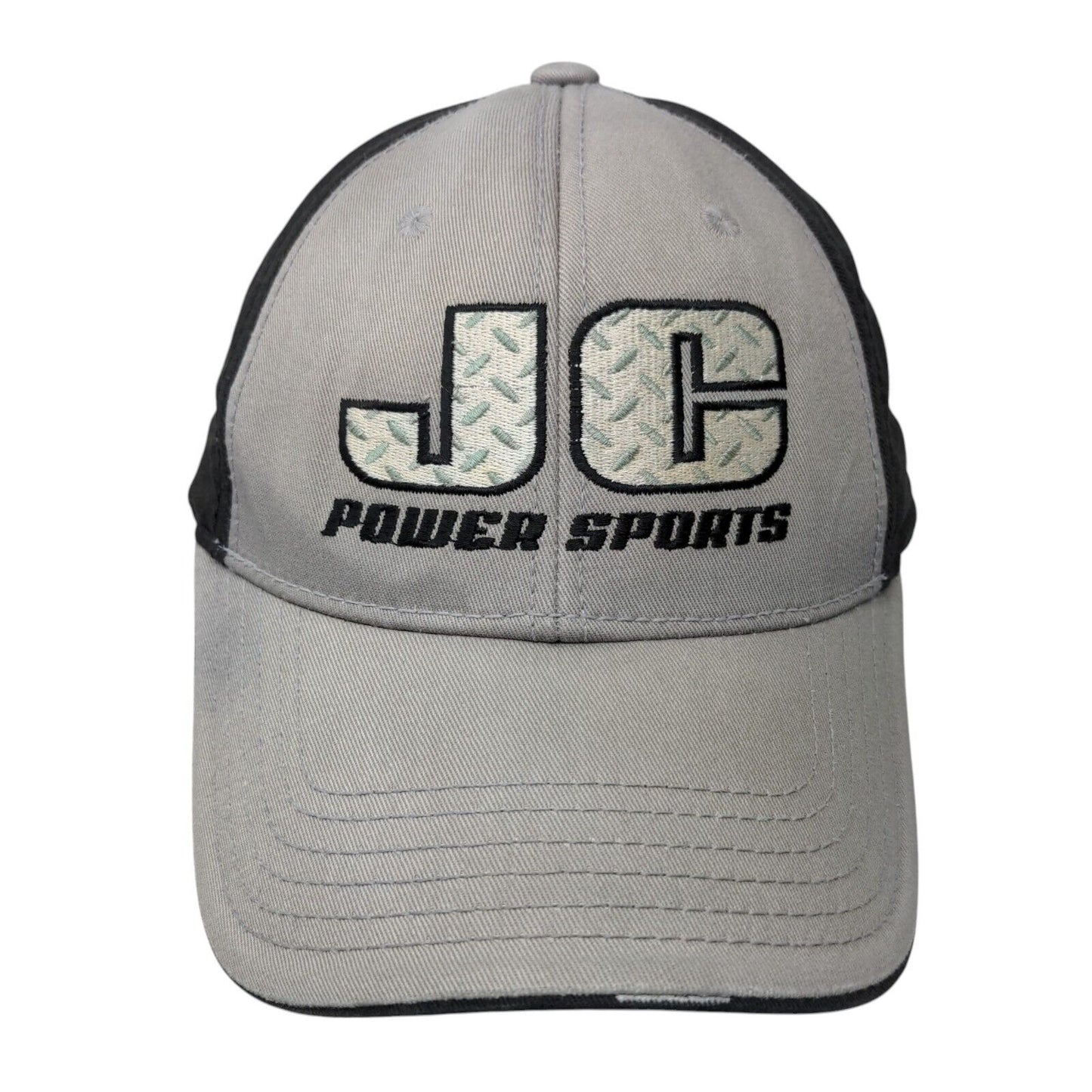 JC Power Sports Strapback Hat Gray OSFM Embroidered 6 Panel Otto