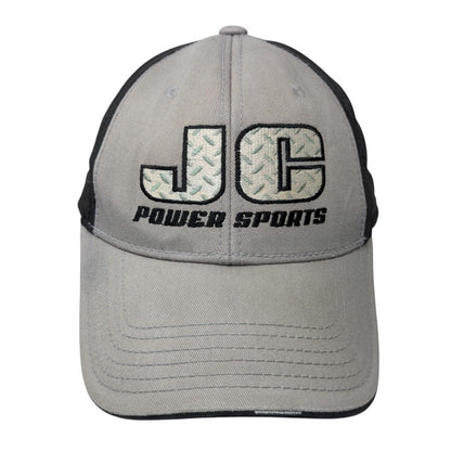 JC Power Sports Strapback Hat Gray OSFM Embroidered 6 Panel Otto