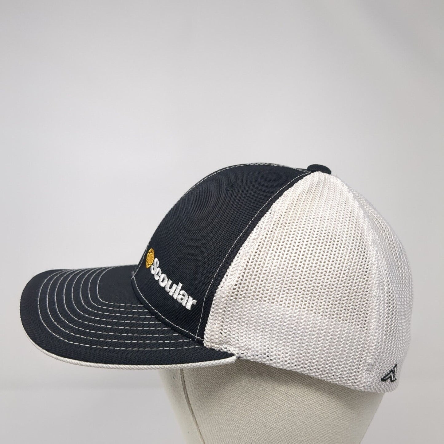 Scoular Fitted Mesh Back Trucker Hat Black 6 7/8-7 3/8 Pacific Headwear