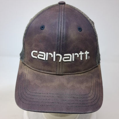 Carhartt Blue Trucker Hat One Size Embroidered Stitched Mesh Adjustable Snapback