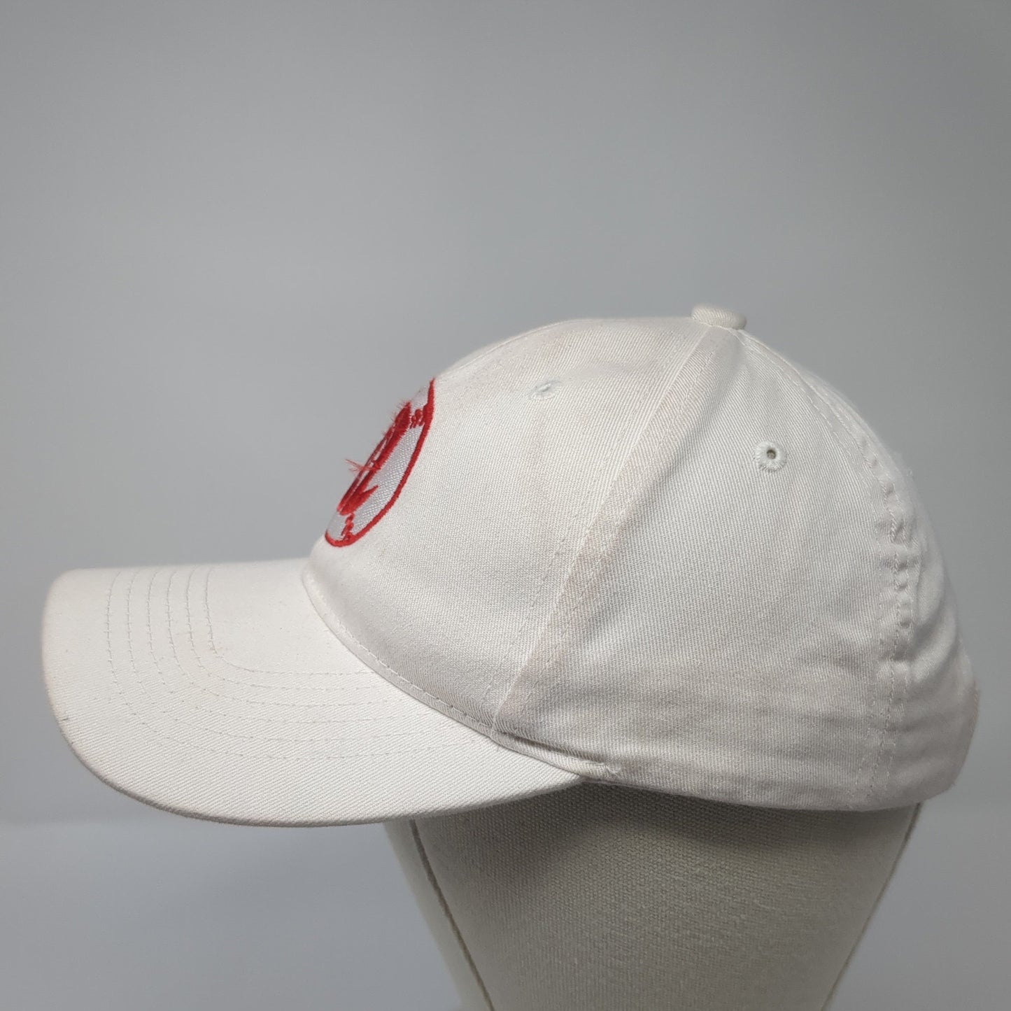 STL Strapback Hat White One Size Adjustable Embroidered Sportsman
