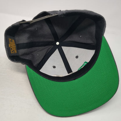 Yupoong Snapback Gray One Size P20 Green Underbrim Flat Bill Wool Blend hat