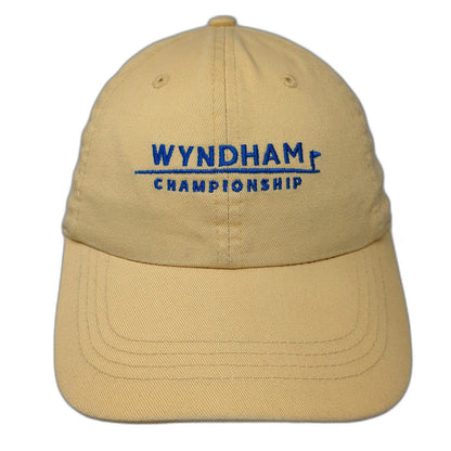 Ahead Vintage Wyndham Championship Golf Hat Baseball Cap Yellow OSFM Slideback