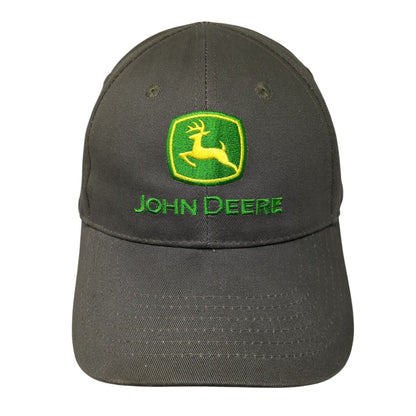 John Deere Snapback Hat Gray One Size Adjustable Embroidered 6 Panel