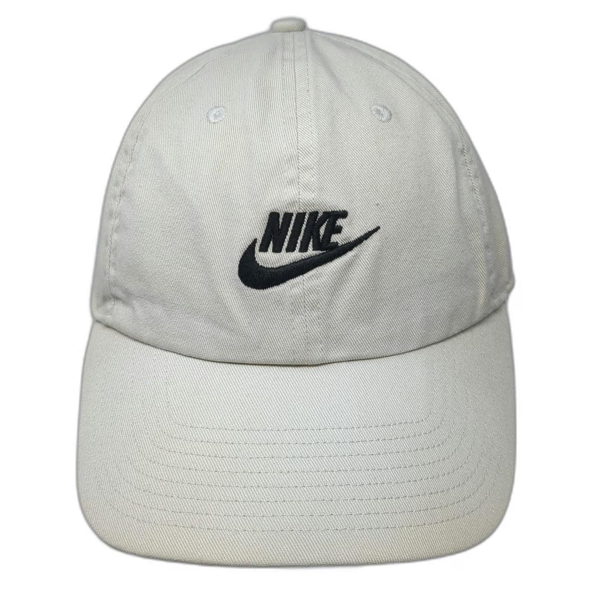 Nike Baseball Cap Beige Black One Size Slideback Heritage86 Cotton Logo Hat