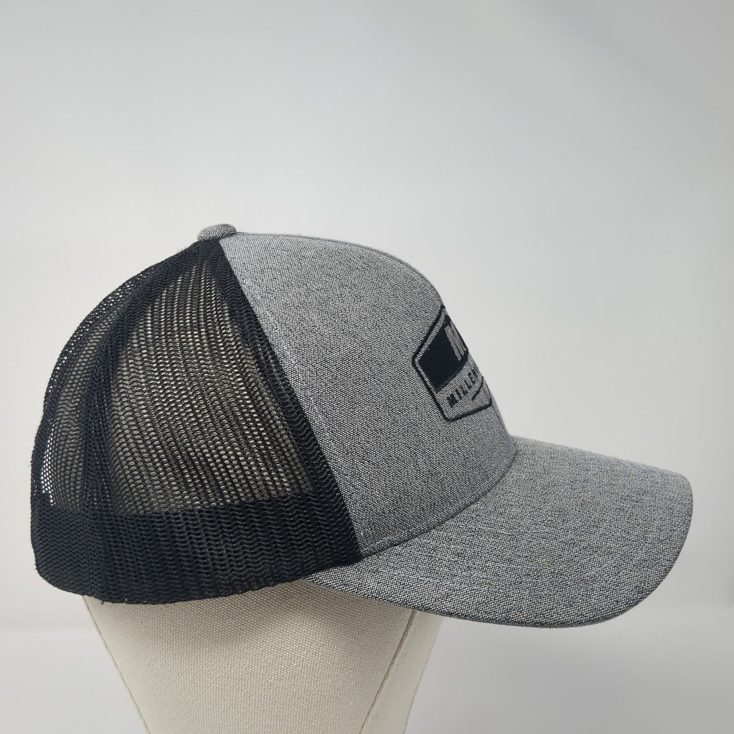 Millenkamp Snapback Mesh Back Trucker Hat Gray One Size Pacific Headwear