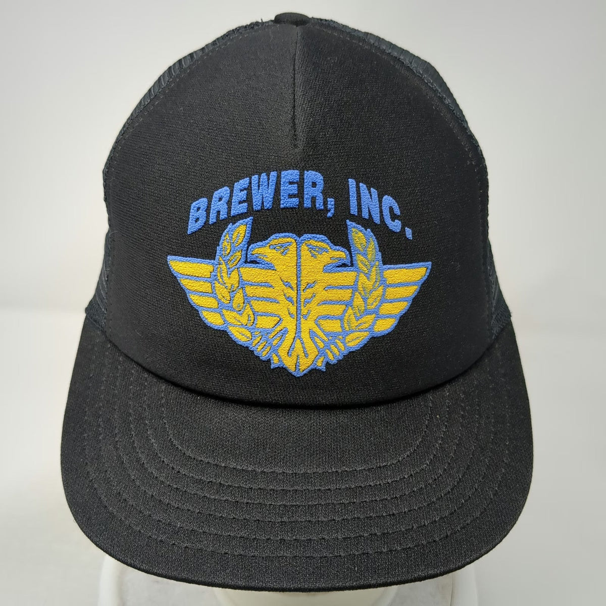 Paramount Brewer Inc Trucker Hat Black One Size Mesh Back Snapback USA Eagle