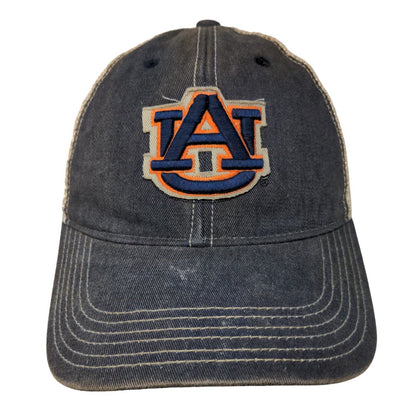 Auburn Tigers Snapback Mesh Back Trucker Hat Blue Embroidered Logo NCAA