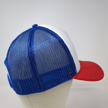 Otto Trucker Hat White Red Blue One Size Great North Aleworks Manchester NH Mesh