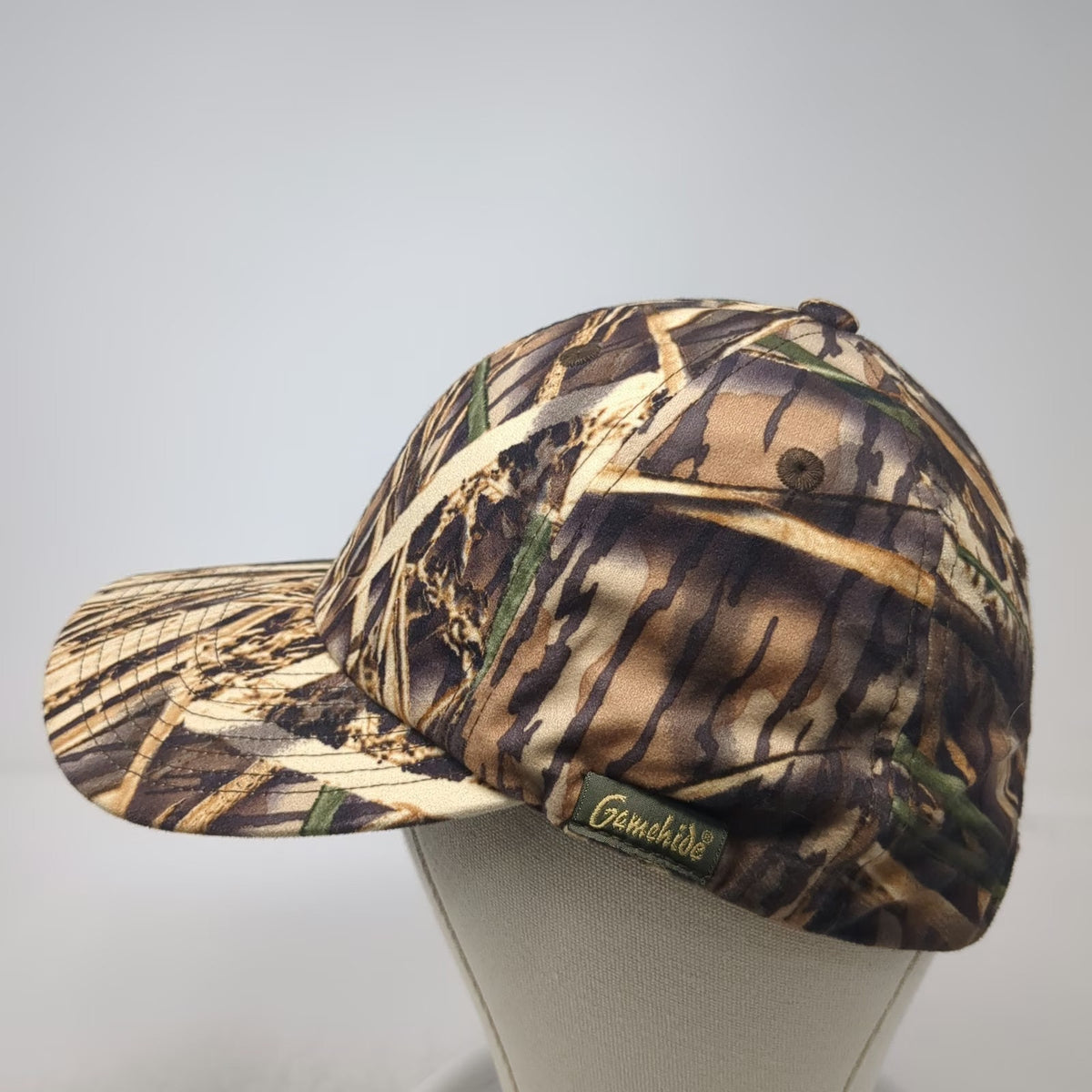 Gamehide Baseball Cap Beige One Size Marsh Camo Strapback Hunting Outdoor Hat