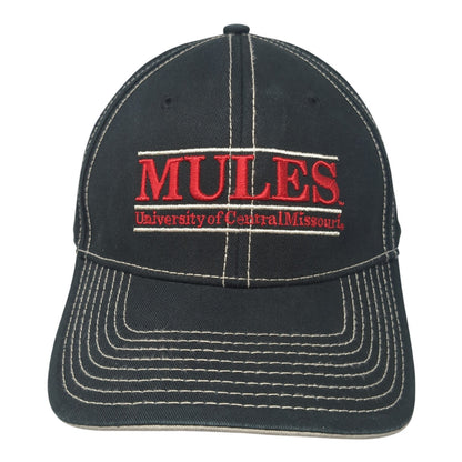 Mules University of Central Missouri Slideback Hat Black One Size The Game