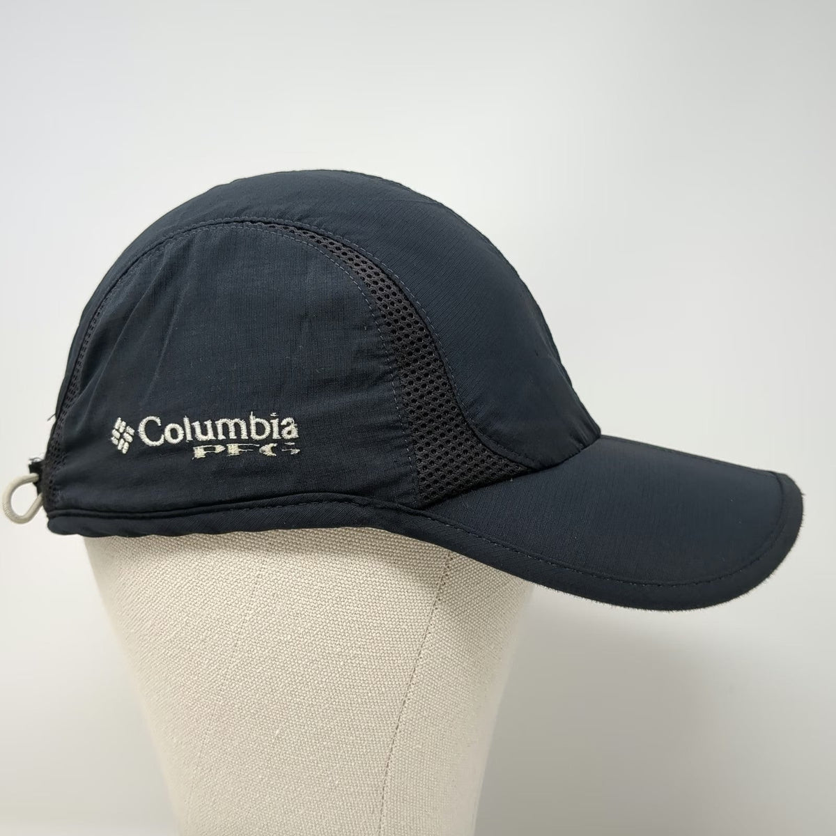 Columbia Baseball Cap Black One Size PFG Performance Fishing Gear Mesh Nylon Hat
