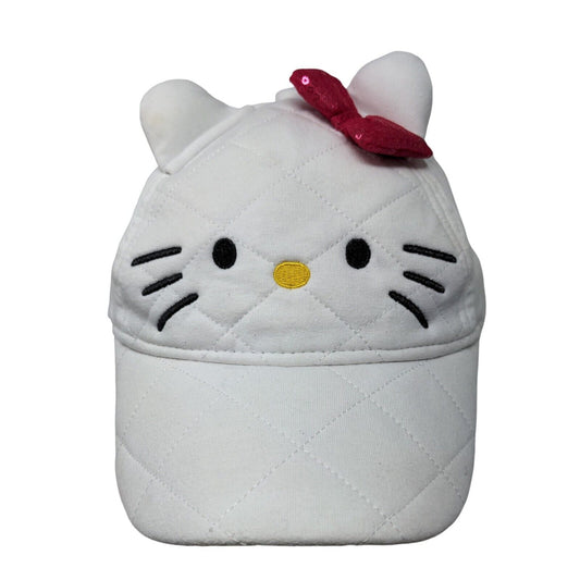 Hello Kitty Sanrio Girl's Strapback Hat White Size OSFM Embroidered Face Logo