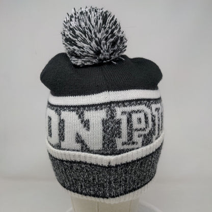 PINK Victoria's Secret Beanie Hat Multicolor One Size Knitted Pom Pom Acrylic