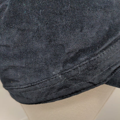 Unbranded Fitted Cadet Army Cap Hat Black One Size Velour Solid Bow
