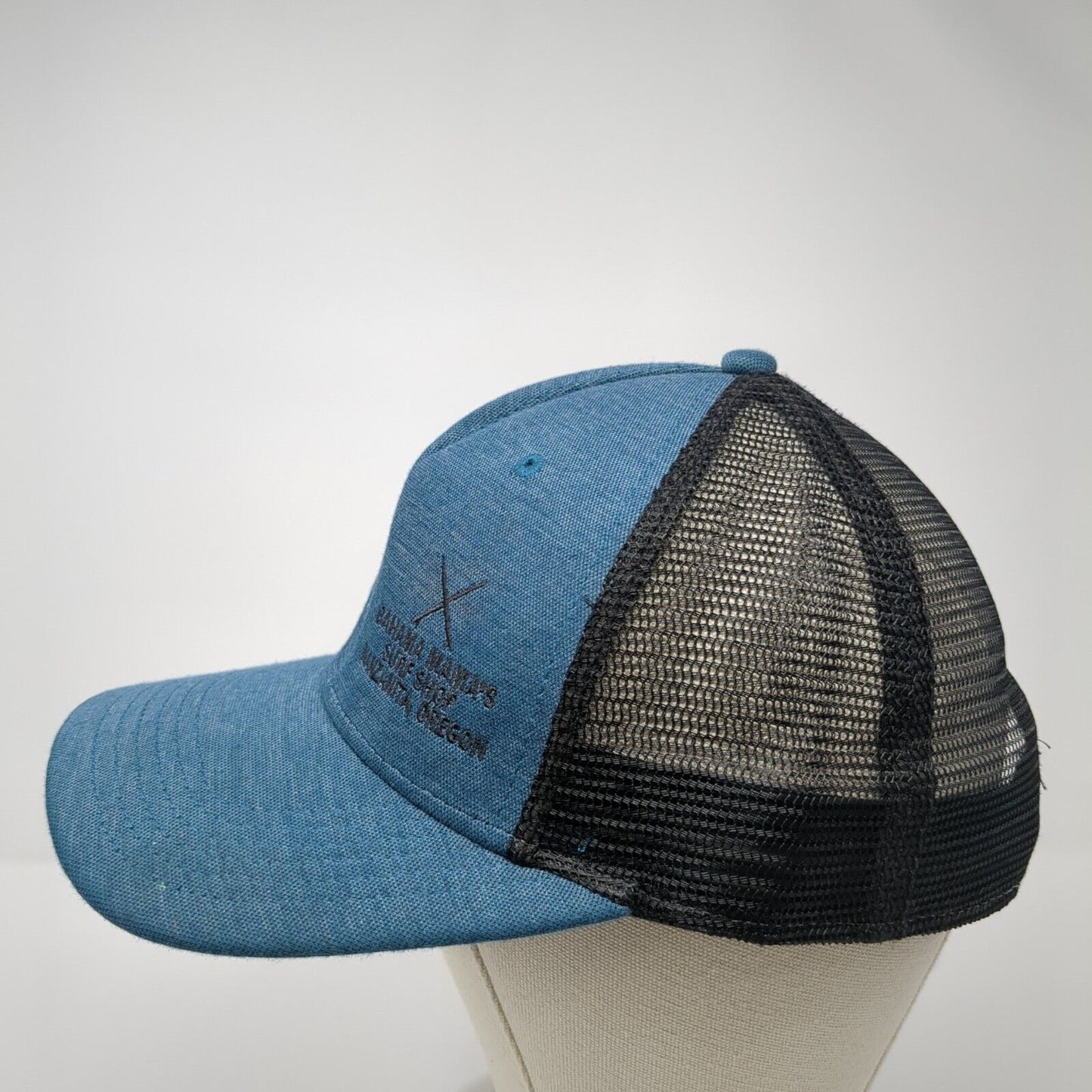 Bahama Mama's Surf Shop Snapback Trucker Hat Blue One Size Mesh Back