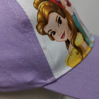 Disney Princess Girl's Strapback Hat Purple OSFM Graphic Belle Rapunzel Ariel