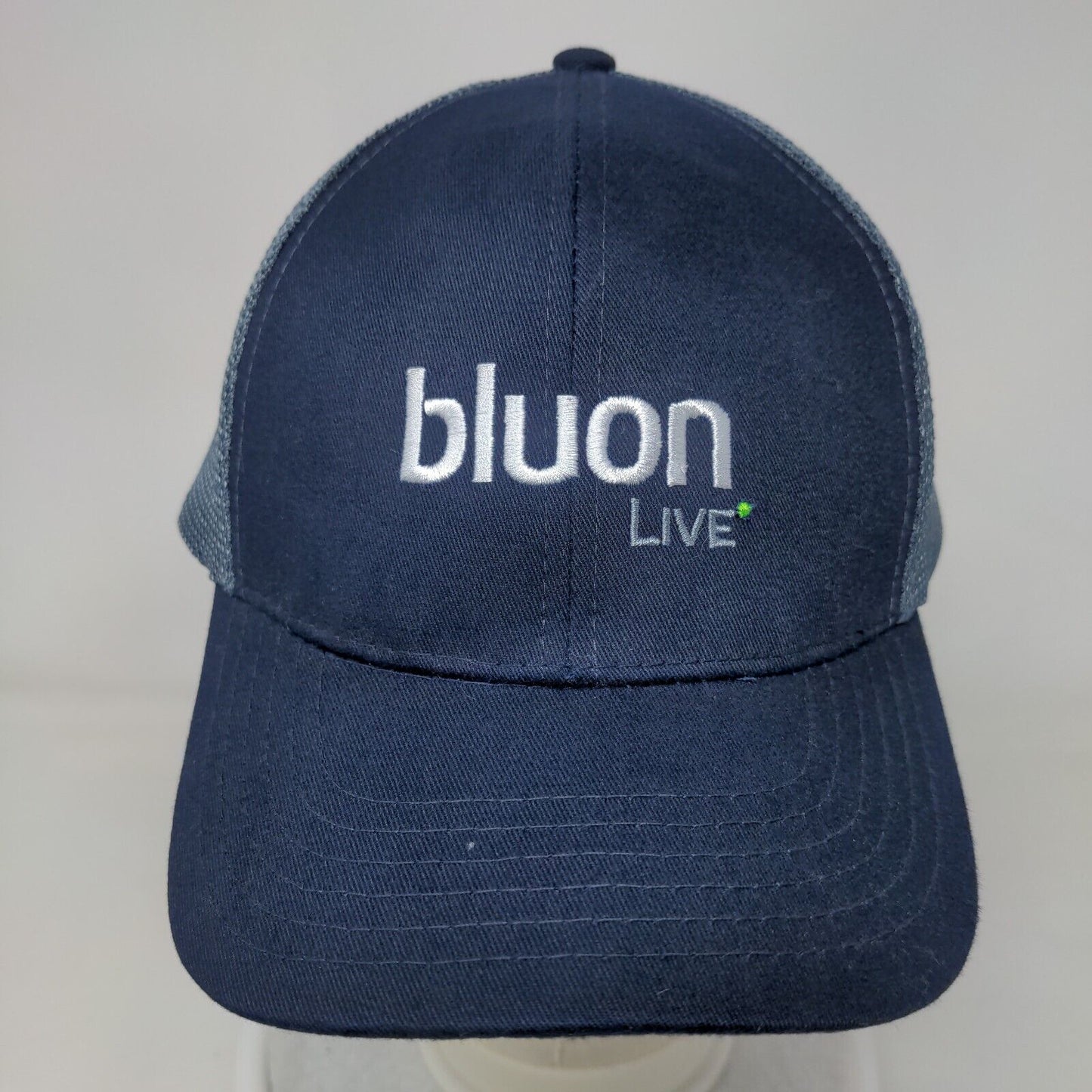 Bluon Live Snapback Mesh Back Trucker Hat Blue OSFM Embroidered