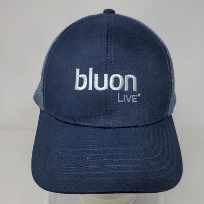 Bluon Live Snapback Mesh Back Trucker Hat Blue OSFM Embroidered