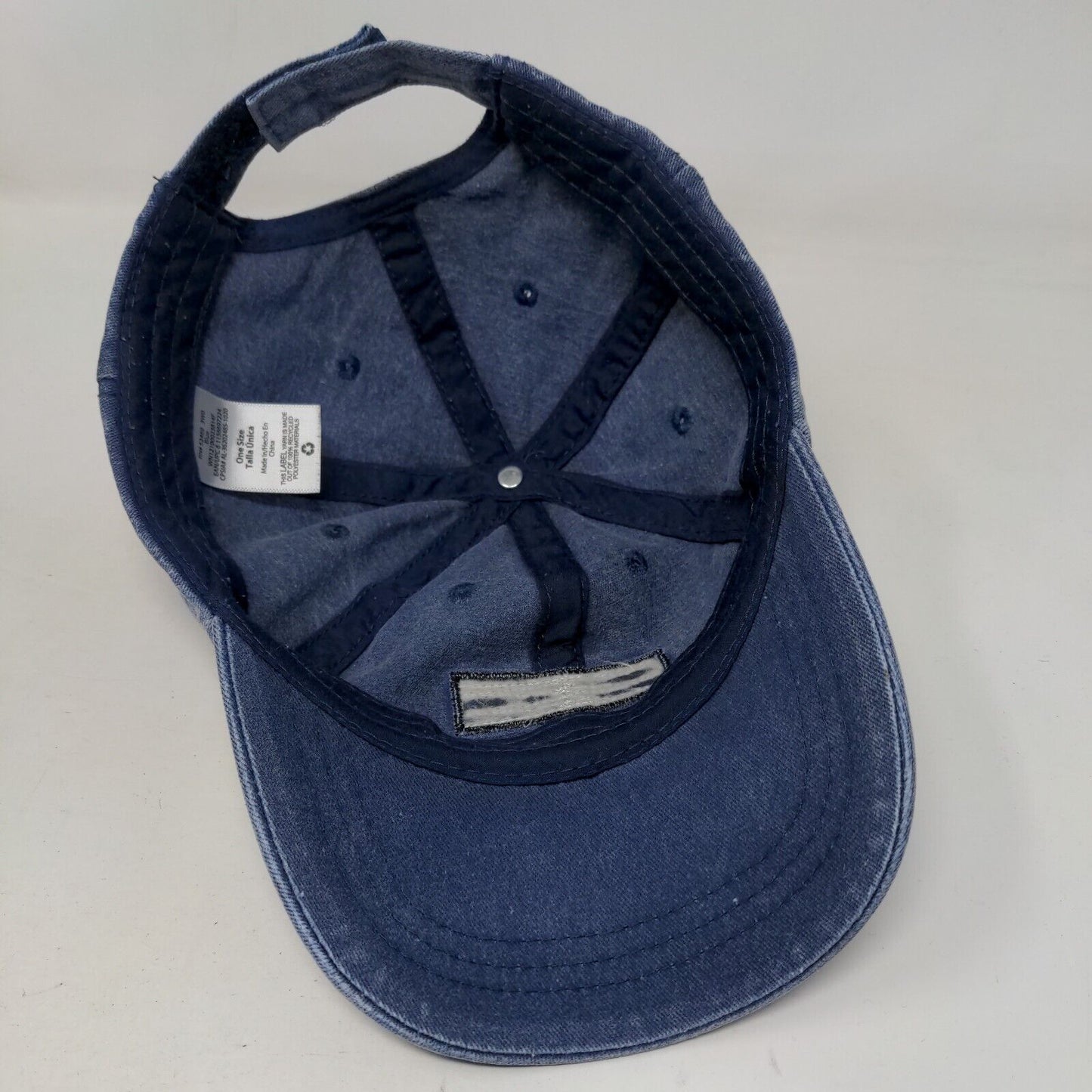 Original Patch Strapback Hat Blue One Size Solid Adjustable 6 Panel