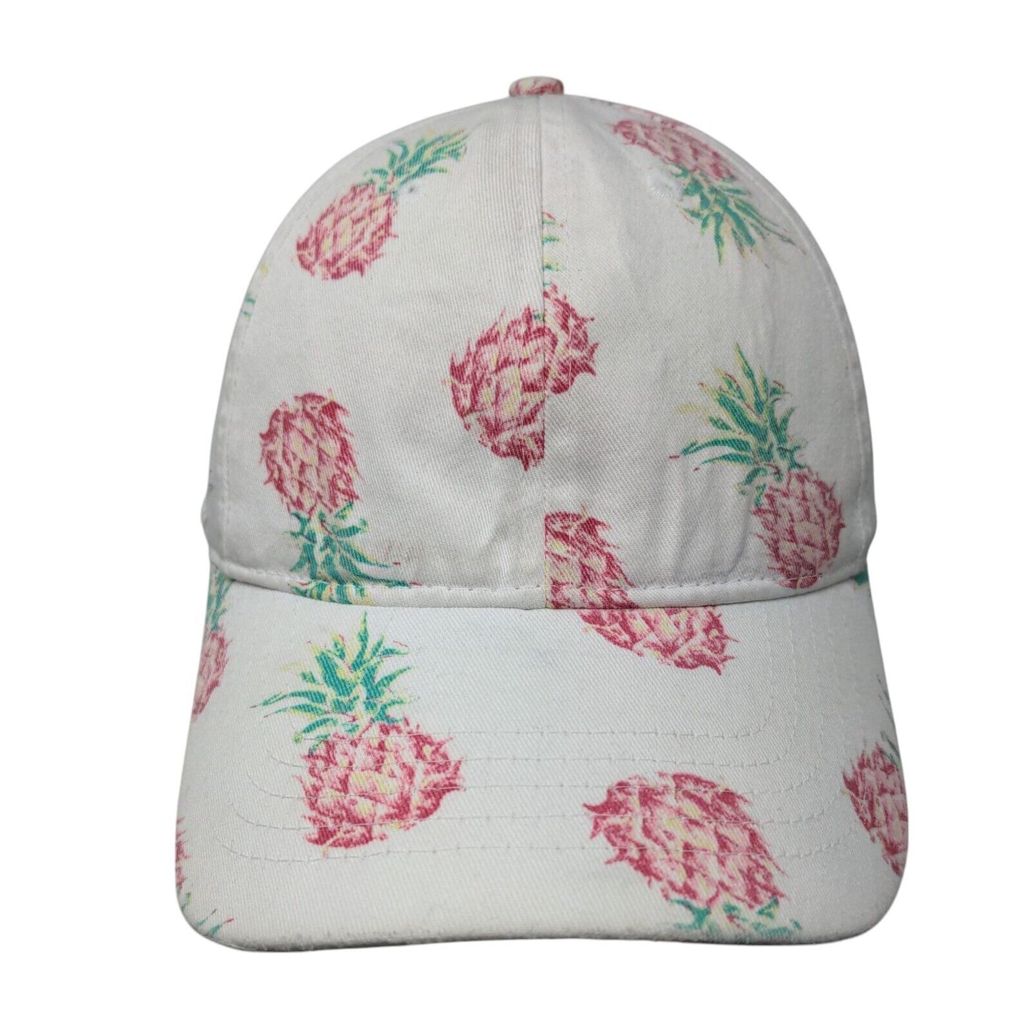 Pineapple AOP Strapback Hat Multicolor OSFM Adjustable Vent Holes