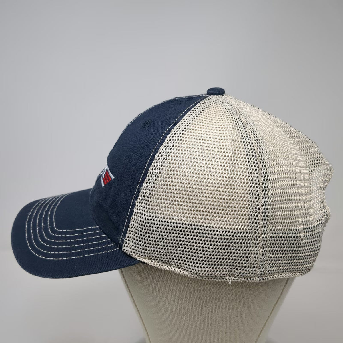 '47 Brand Trucker Hat Blue One Size Snapback Mesh Top Gun Style Parody Logo Hat
