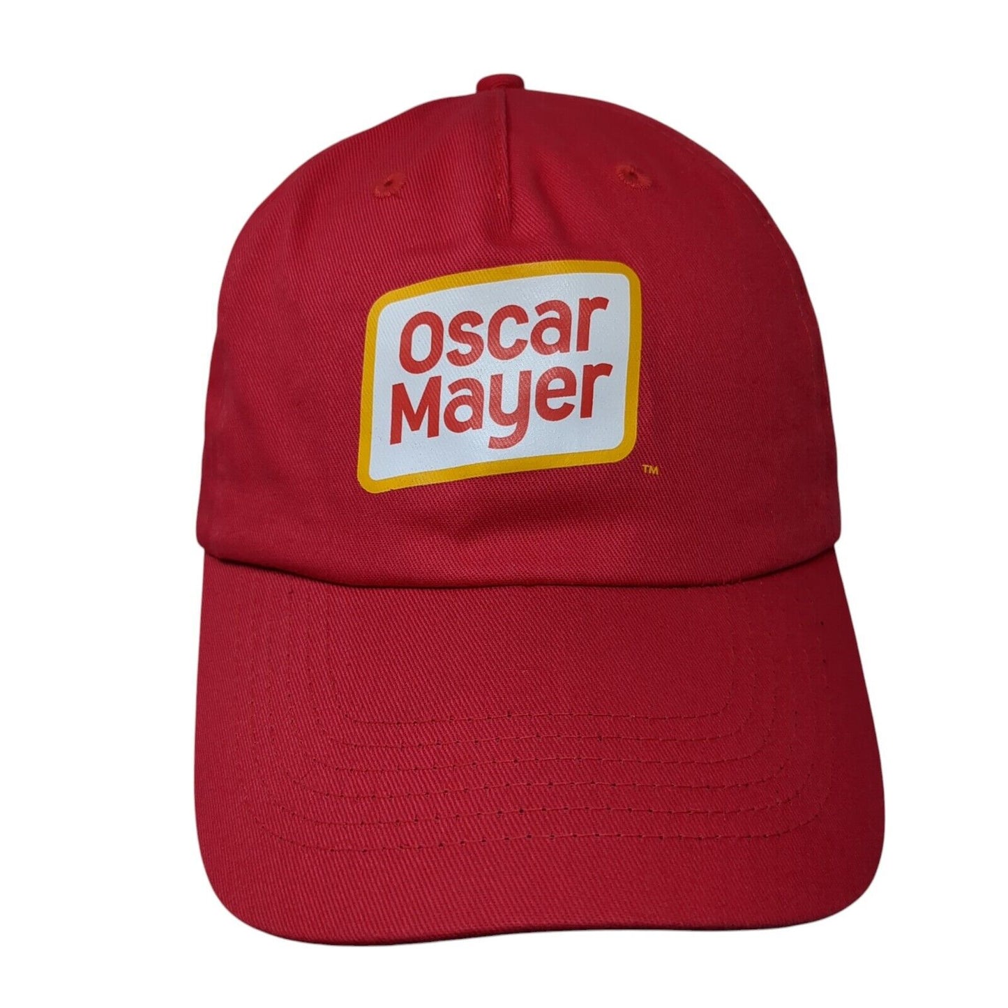 Oscar Mayer Strapback Hat Red OSFM Adjustable Vent Holes Hit Wear