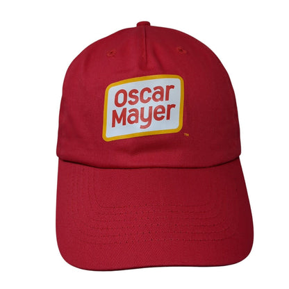 Oscar Mayer Strapback Hat Red OSFM Adjustable Vent Holes Hit Wear