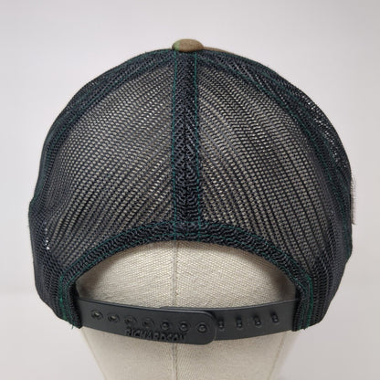 Richardson Snapback Trucker Hat Camo One Size Mesh Back USA Flag Patch