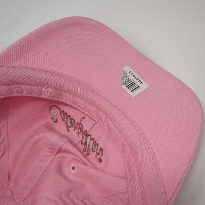 Caterpillar Baseball Cap Pink One Size Cursive Logo Adjustable Slideback Hat