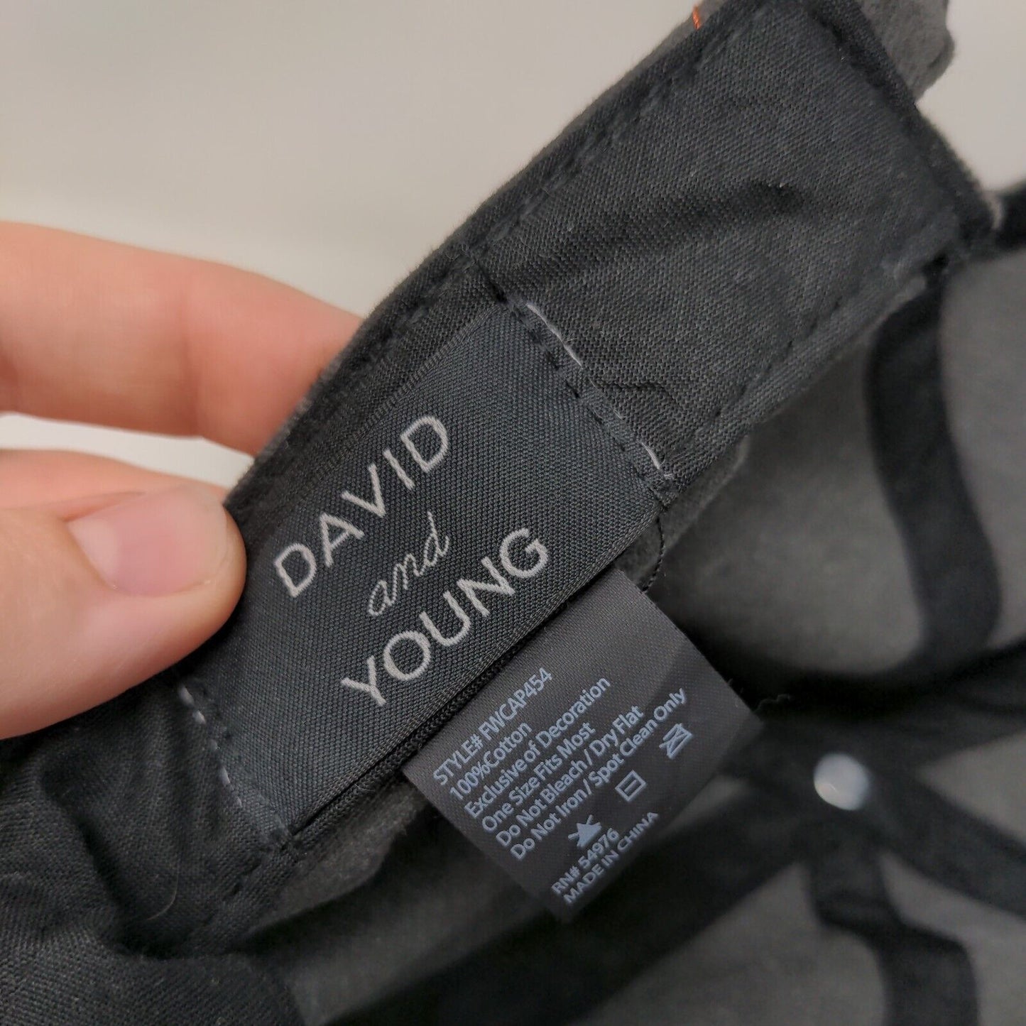 Dog Mom Slideback Hat Gray OSFM Solid Embroidered David And Young