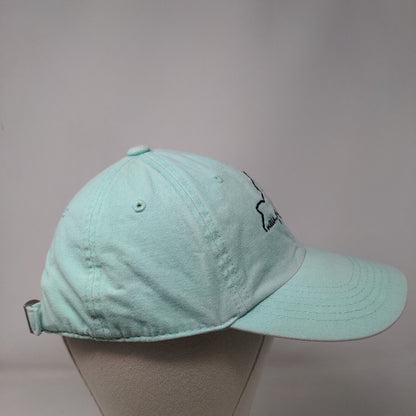 New York Slideback Hat Greenish-Blue OSFM Adjustable Embroidered Home Free