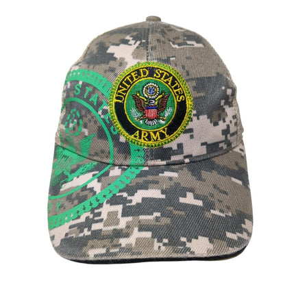 United States Army Snapback Trucker Hat Camouflage OS Adjustable Mesh Back