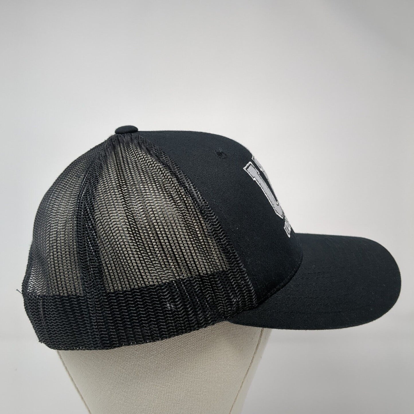 UB Uncle Bob's Snapback Trucker Hat Black One Size Mesh Back Yupoong