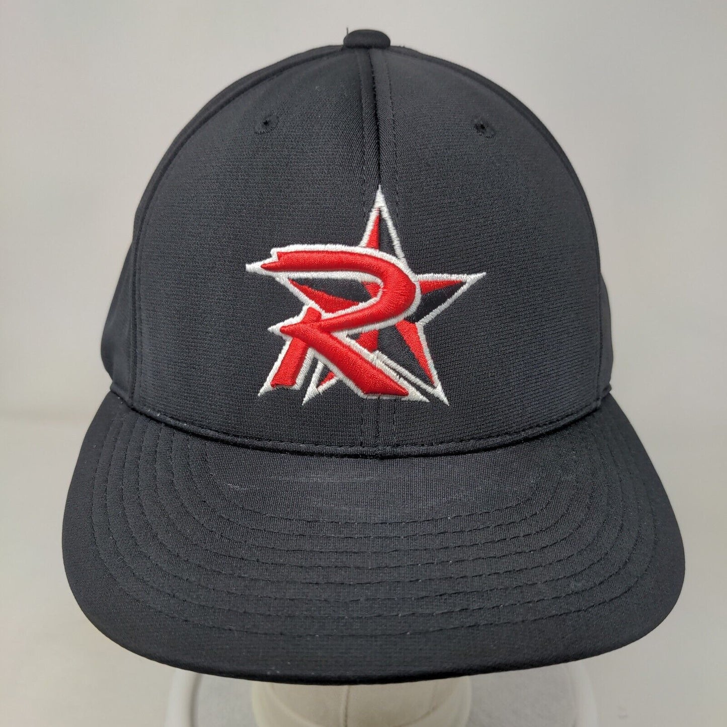 Richardson Fitted Hat Black L/XL Embroidered PTS20 Pulse Flexfit