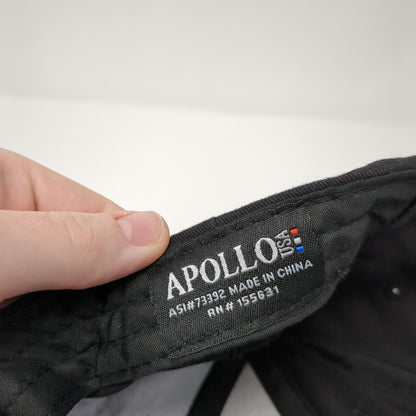 Harken Strapback Baseball Cap Black One Size Adjustable Embroidered Apollo USA