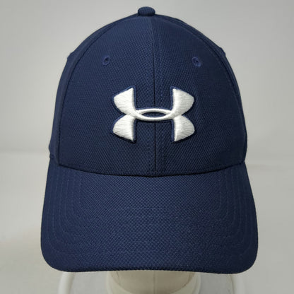 Under Armour Baseball Cap Blue XL Fitted HeatGear Logo Embroidered Sport Hat