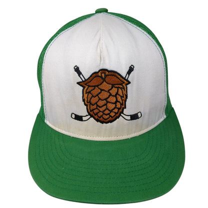 Dbl Mtn Snapback Trucker Hat Green One Size Adjustable Mesh Back Classic Yupoong