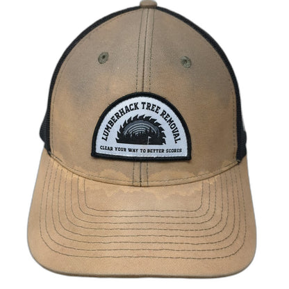 Waggle Trucker Hat Brown One Size Lumberhack Tree Removal Golf Mesh Snapback