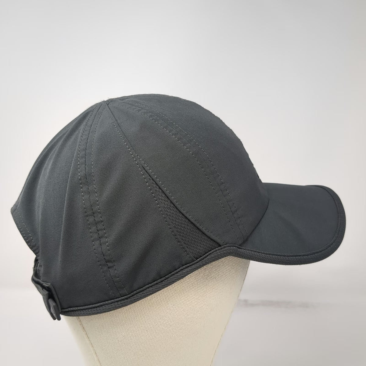 Adidas Baseball Cap Gray One Size Aeroready Performance Mesh Strapback Hat