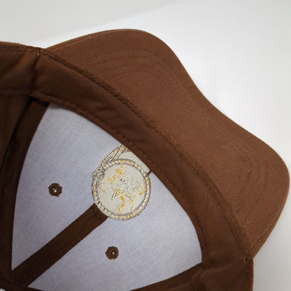 C-A-L Ranch Stores Strapback Hat Brown One Size Adjustable Embroidered
